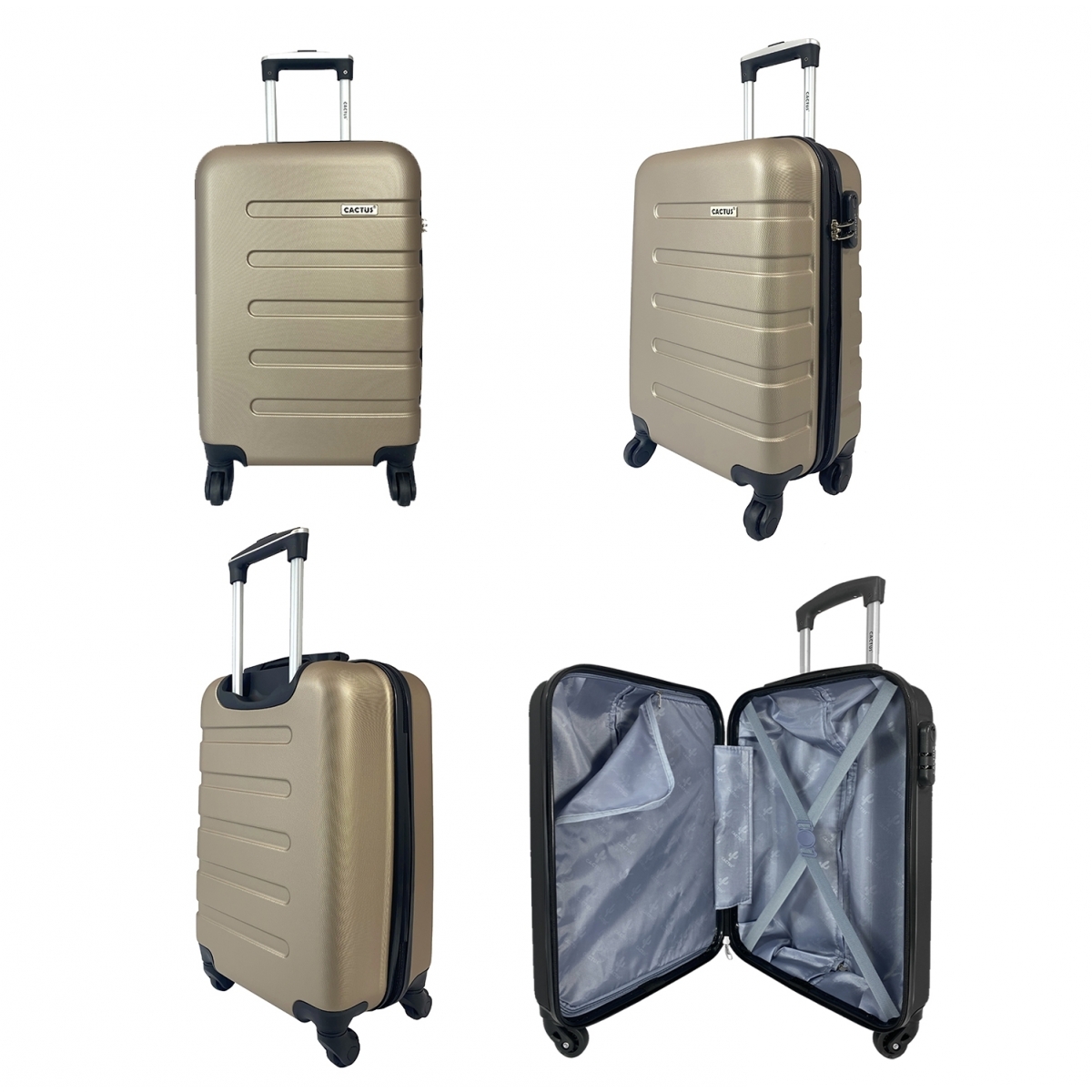Cactus Lot 3 valises dont 1 valise cabine rigides Cactus ABS