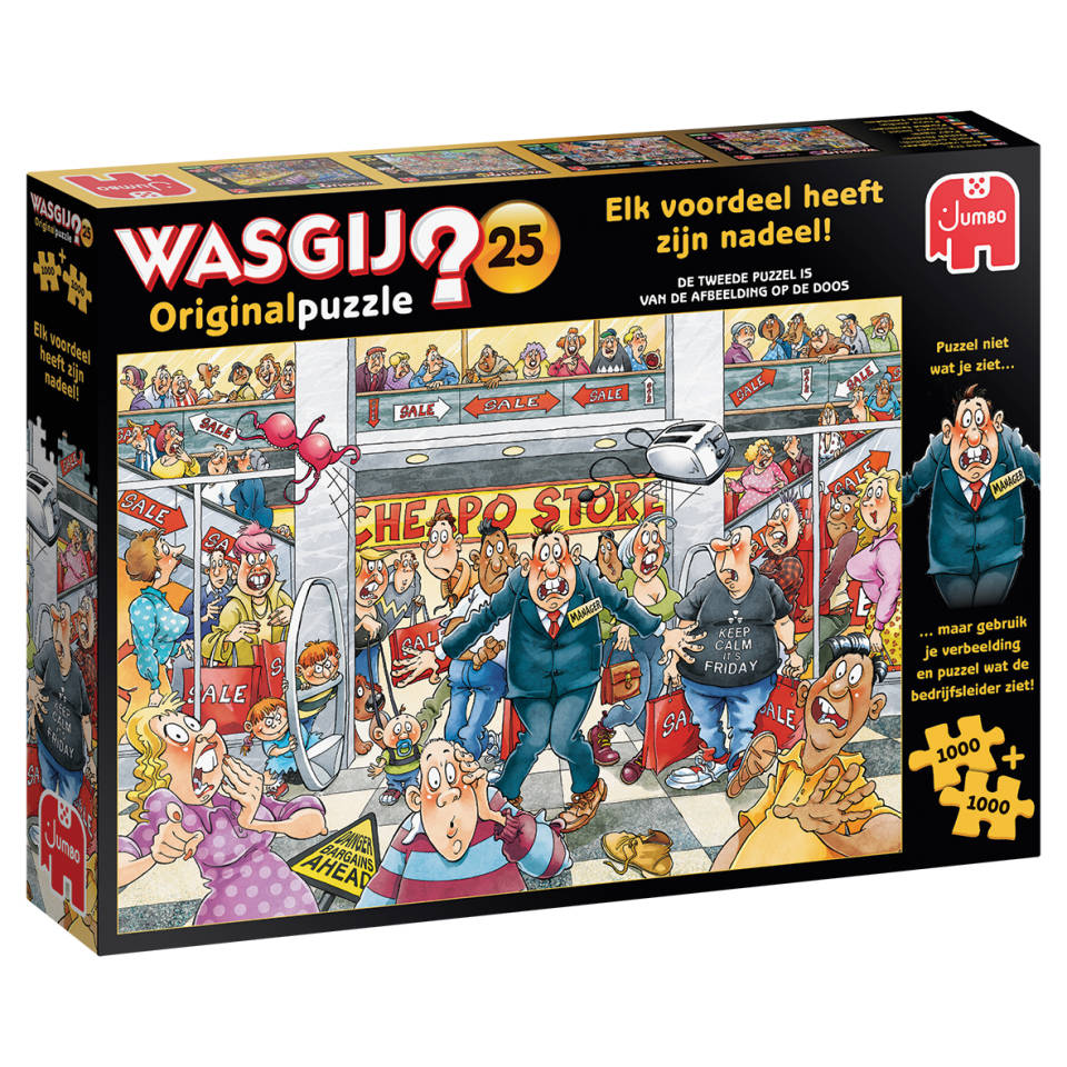 Jumbo Wasgij Original 2024 Special 2-in-1 Elk voordeel heeft zijn nadeel - 2 x 1000 stukjes