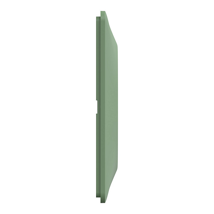 Plaque de finition double Schneider Electric Ovalis vert forêt