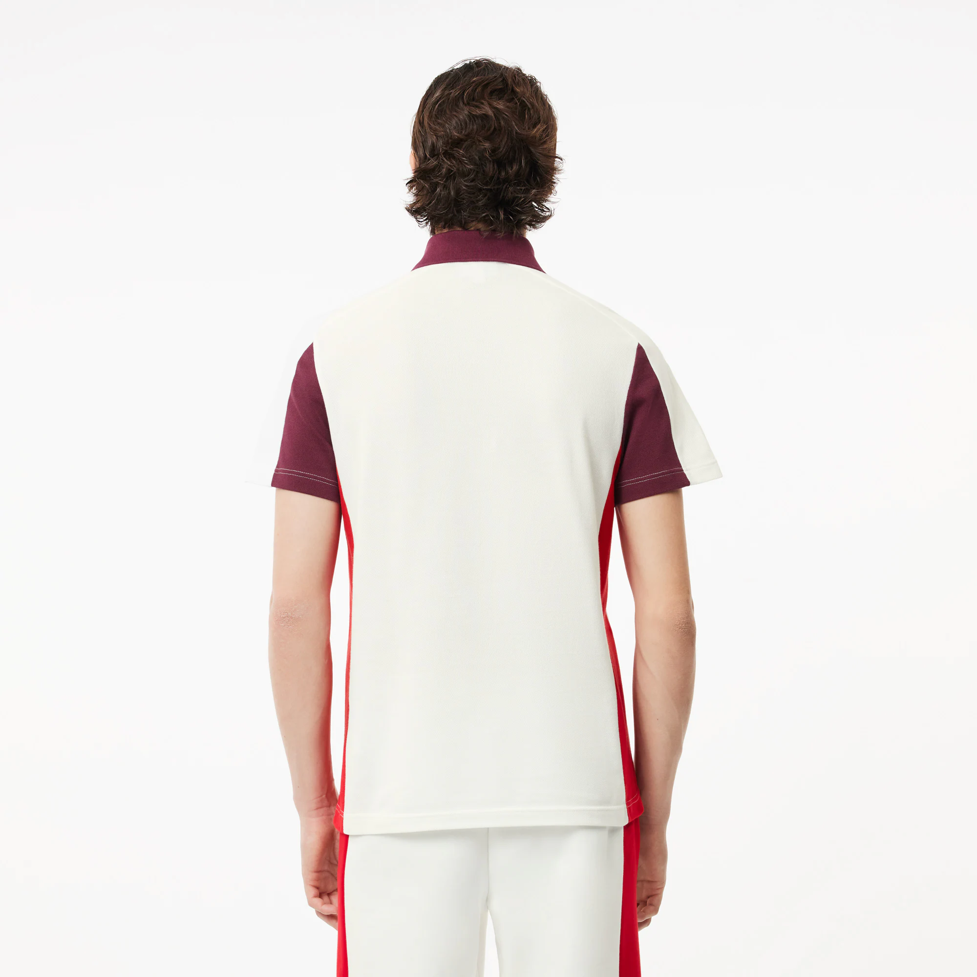 Poloshirt aus Baumwollpiqué mit Colourblock Kurze Ärmel - Weiss - Lacoste - Herren