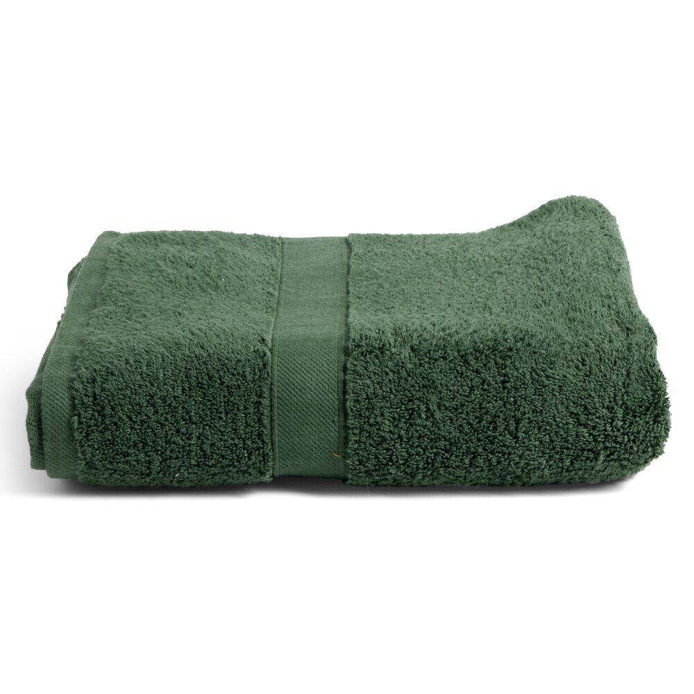Drap de douche 100% coton 70x130cm vert sapin ou bleu clair - 2 coloris