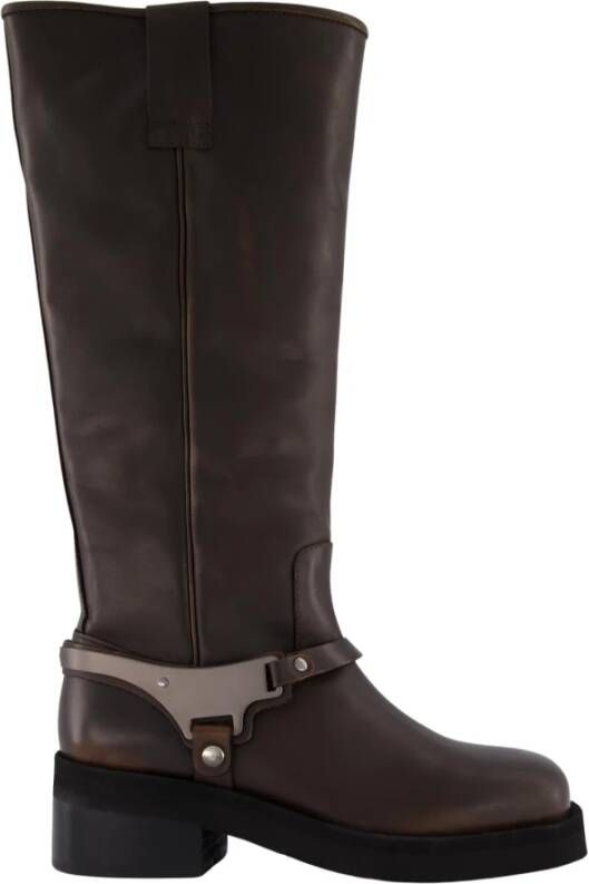 NUBIKK Hoge Laarzen Dames Eve Lynn Maat: 38 Materiaal: Leer Kleur: Bruin
