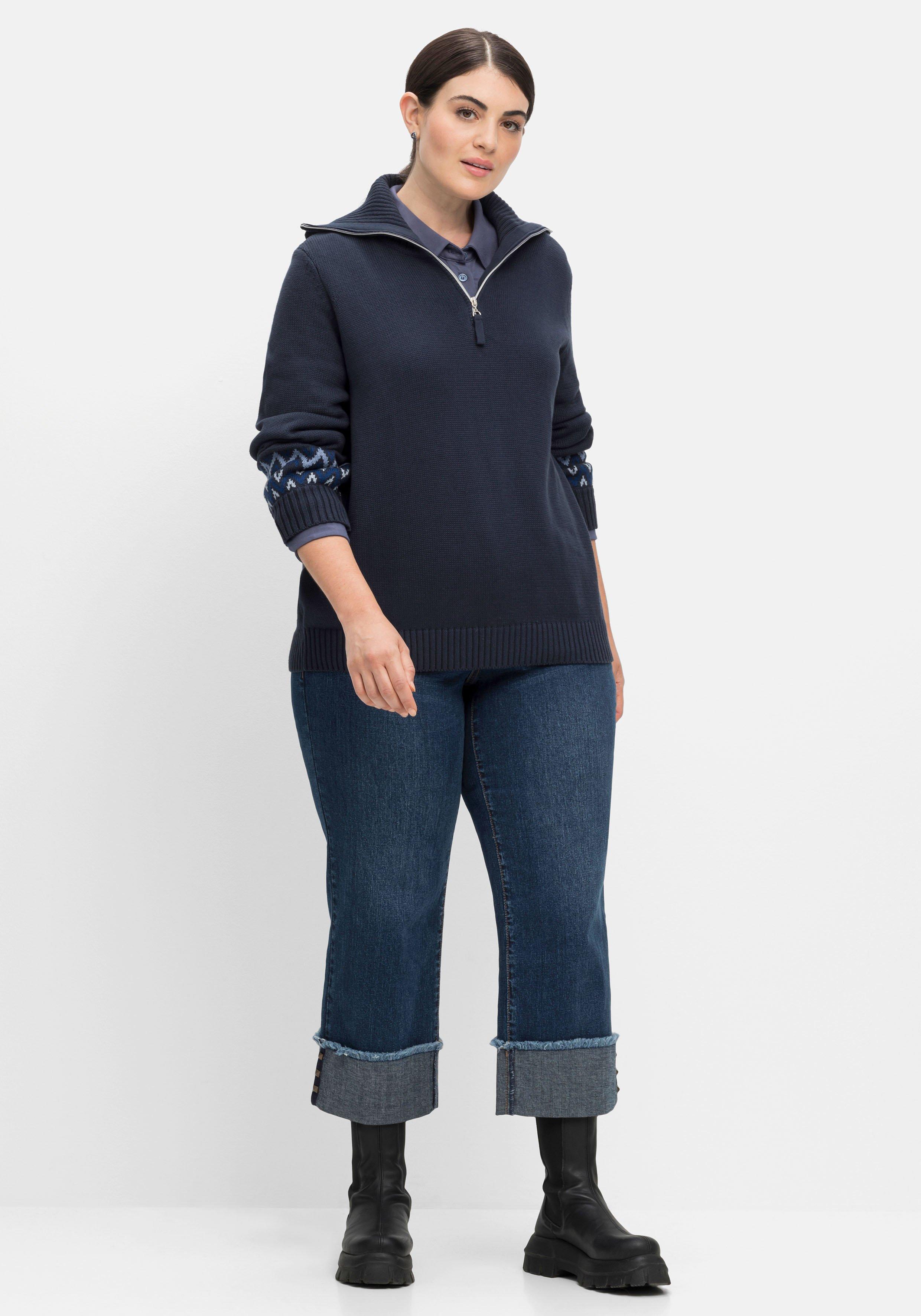 Troyer-Pullover mit Ethnomuster