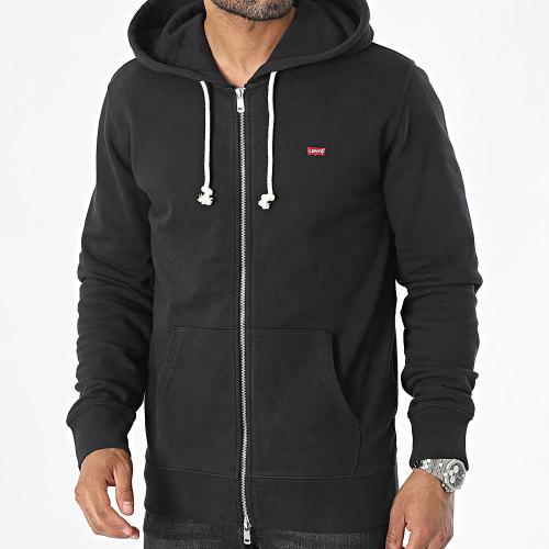 Sweat Zippé Capuche 34584 Noir