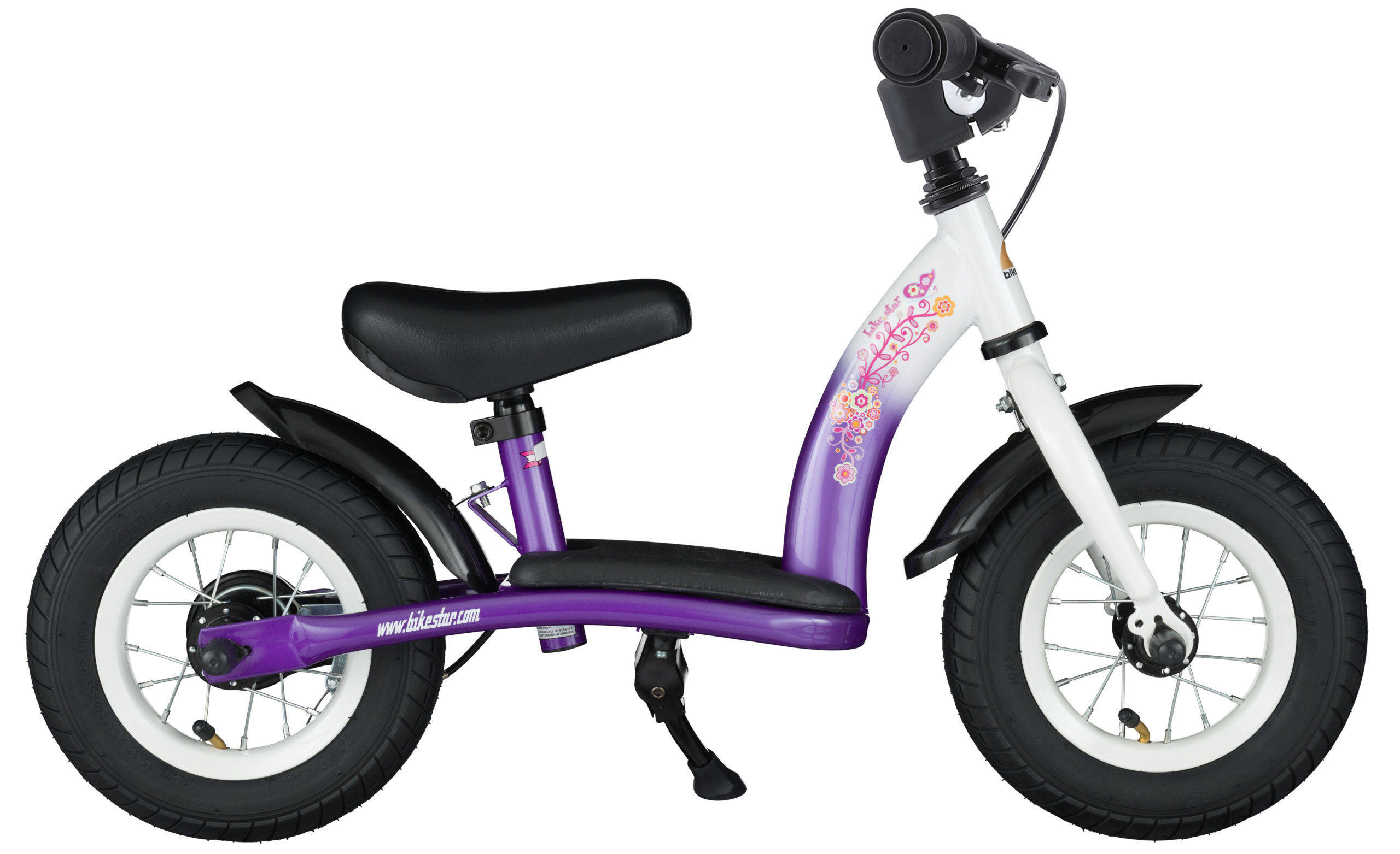 BikeStar Classic, 10 inch loopfiets, lila / wit