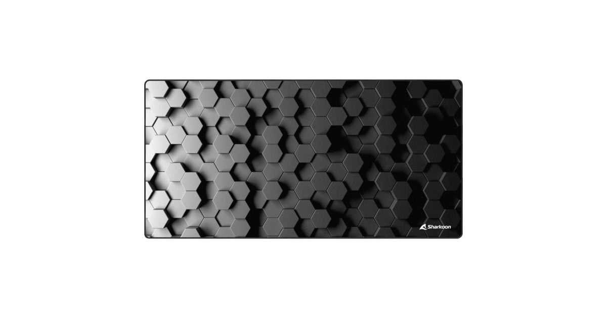 SharkoonSKILLER SGP30 Big Hex gaming muismat  (Lichtgrijs/donkergrijs)