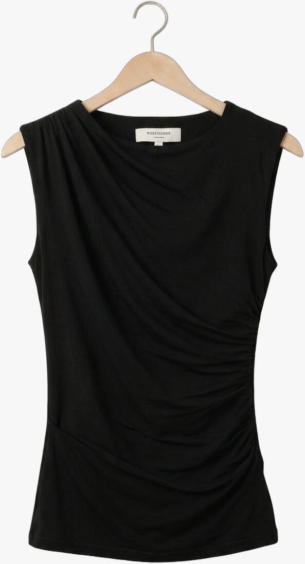 zwarte rosemunde top billie sl drape top