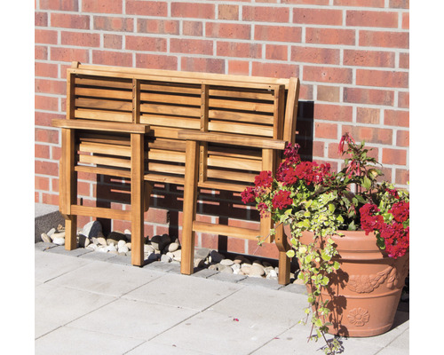 Siena Garden Lovera houten tuinbank, 2-zits, bruin