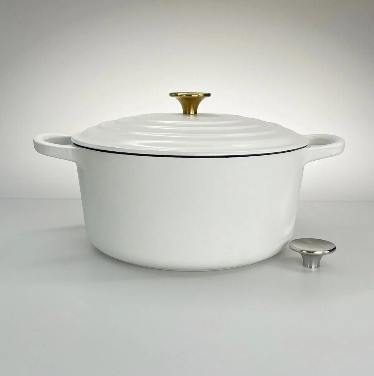 Redelaar Braadpan Gietijzer 26cm / 4.5L Mat Wit