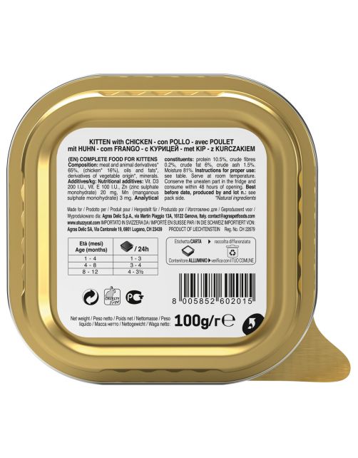 Mister Stuzzy Cat Paté Kitten - Kattenvoer - Kip 100 g