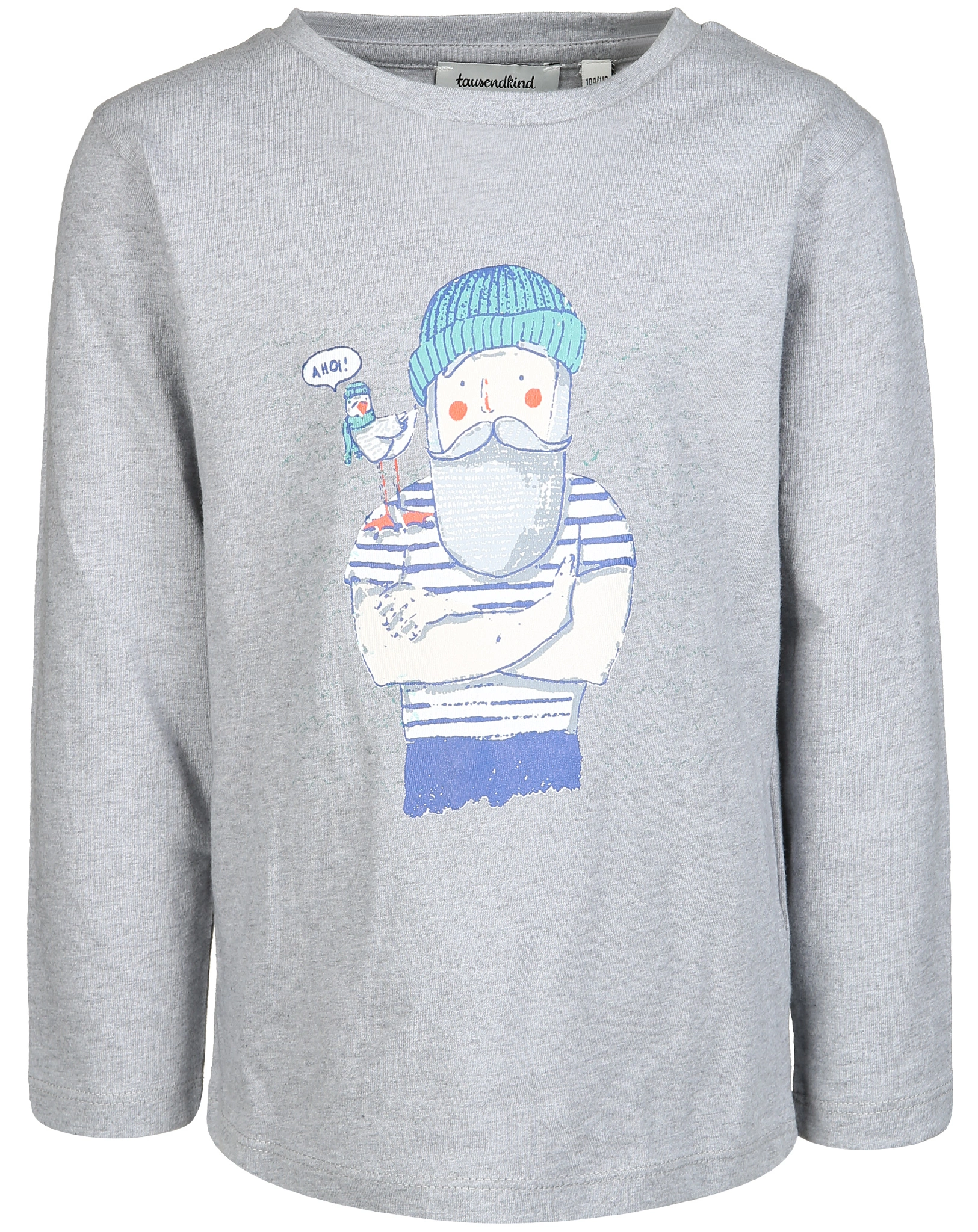 Langarmshirt SEEMANN in grau meliert