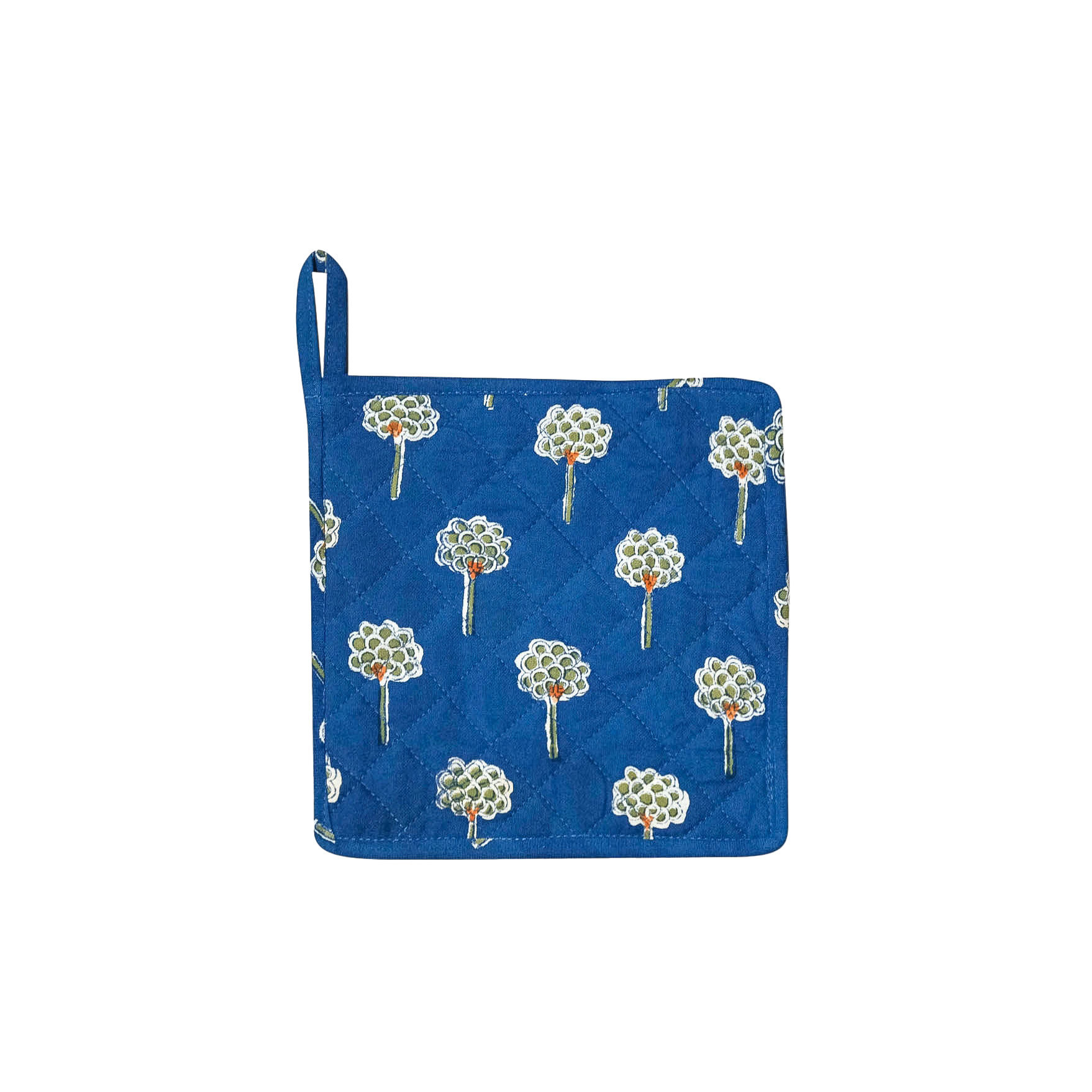 Dessous de table en coton à imprimé | Bleu