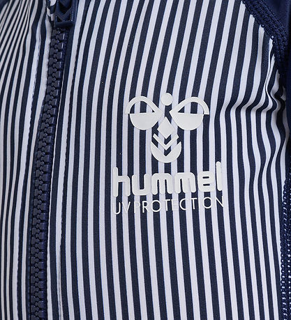 Hummel Schwimmanzüg - UV40+ - HmlMorgat - Navy Blue/Bright White