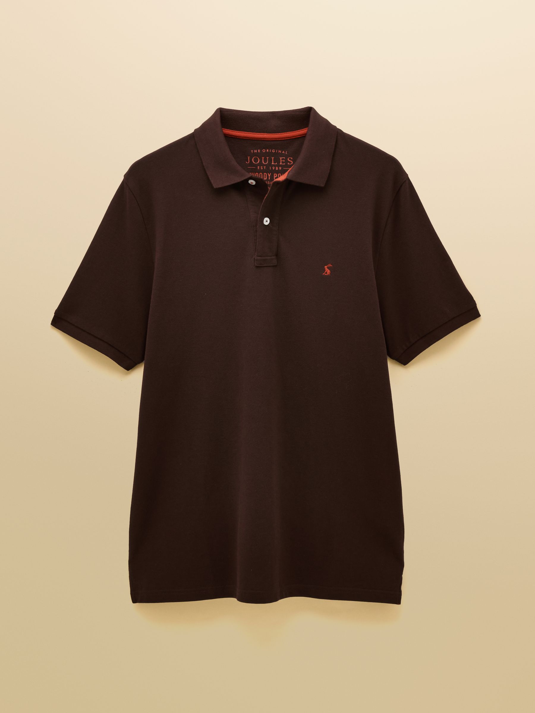 Bruin - Joules Woody pigué poloshirt van katoen