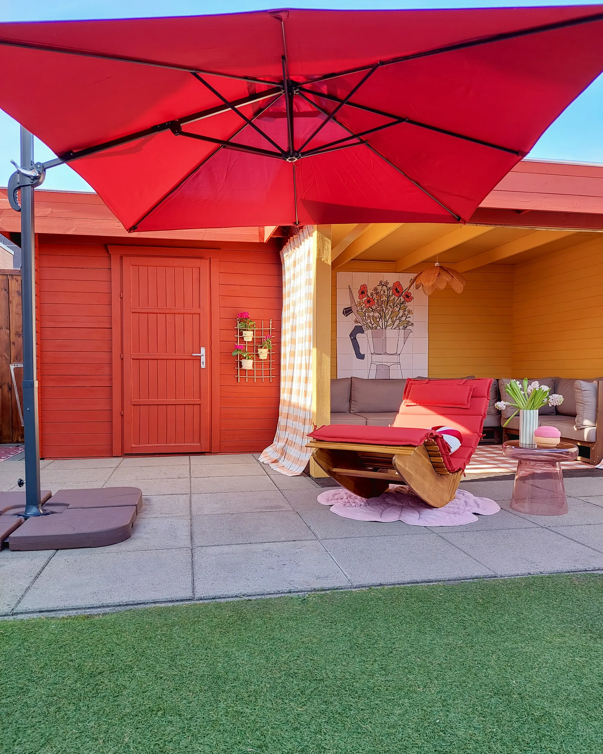 Zweefparasol 250 cm MONZA Bordeauxrood