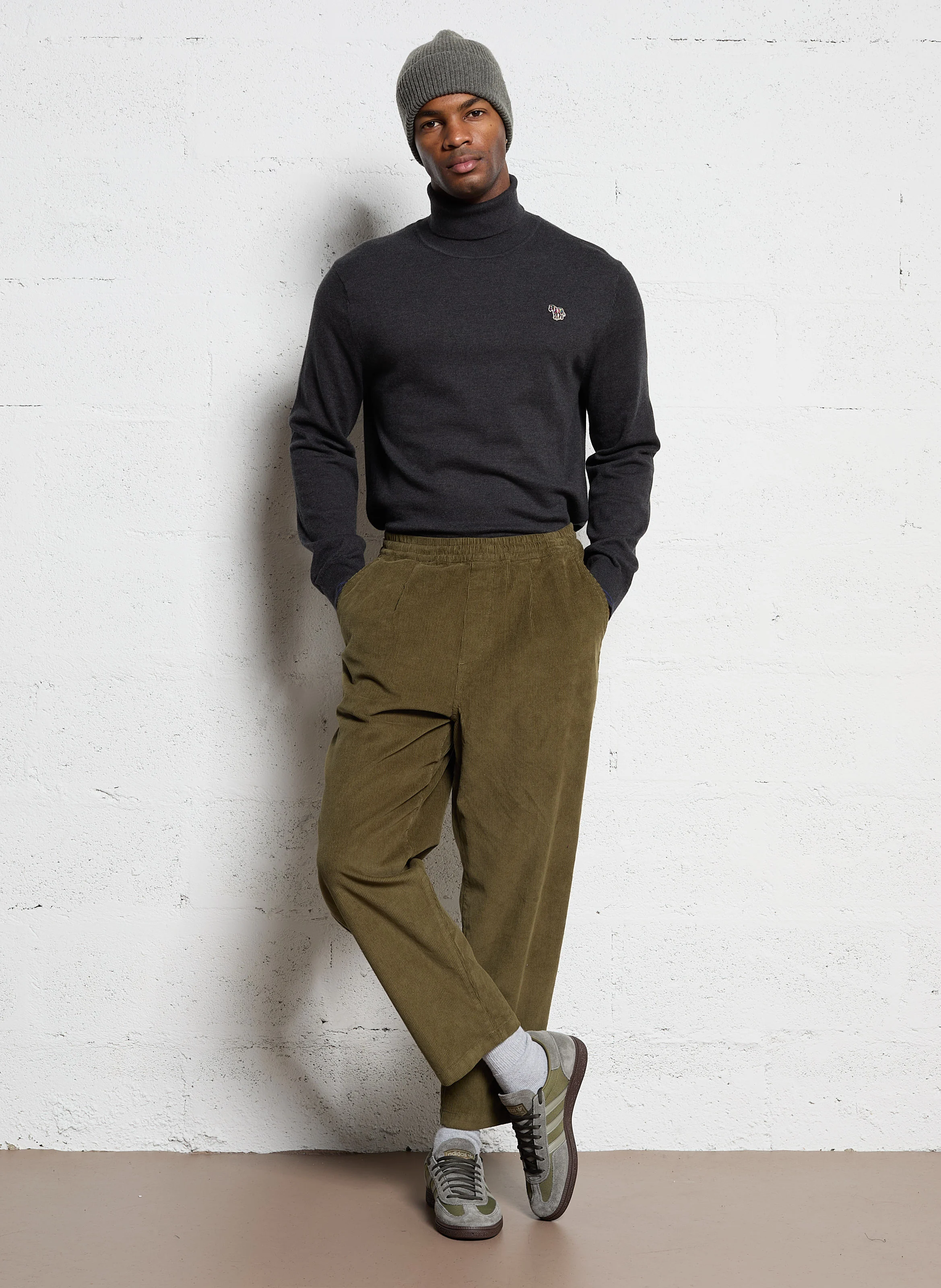 HAWTIN - Pantalon droit en coton | Vert