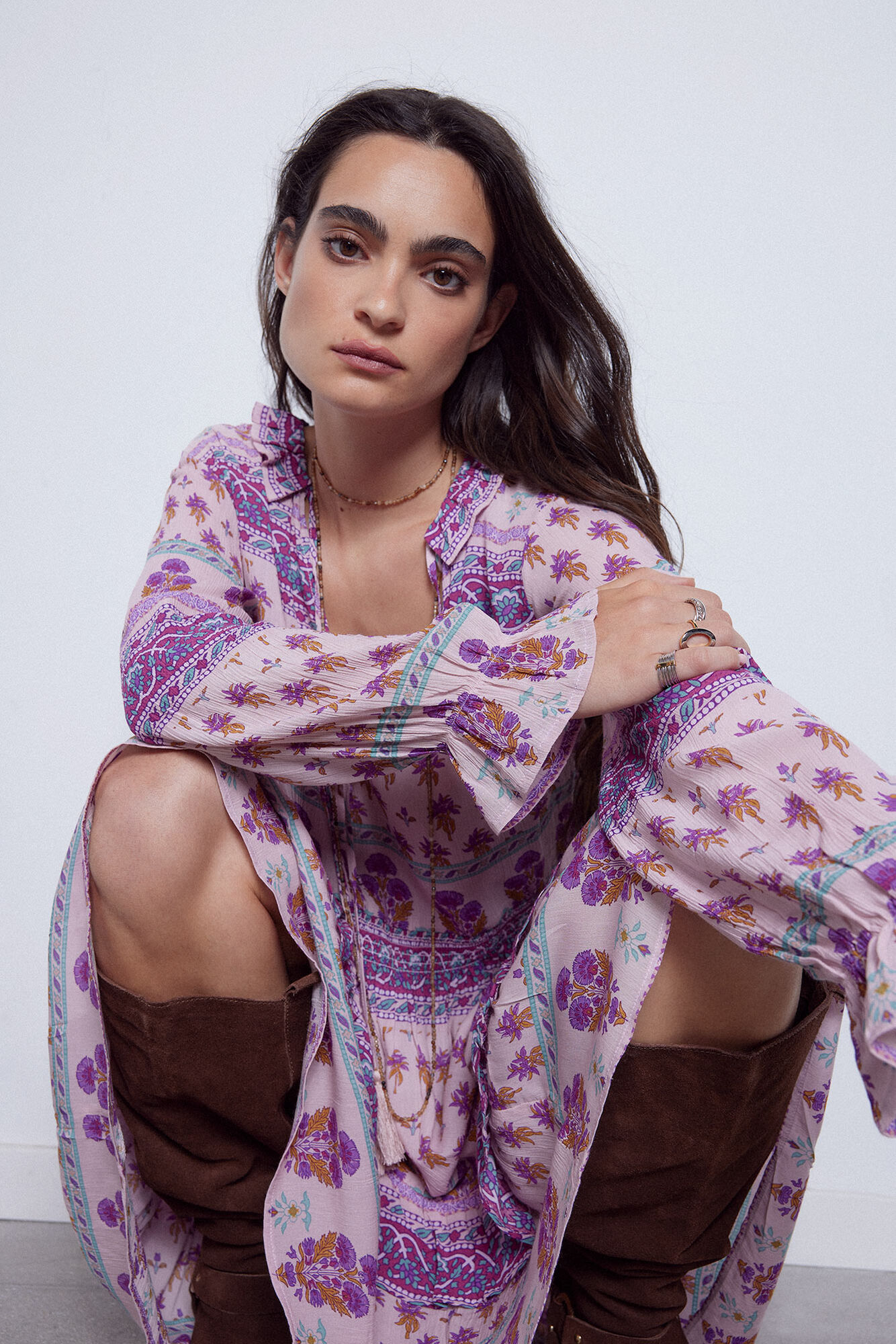 Vestido curto estampado