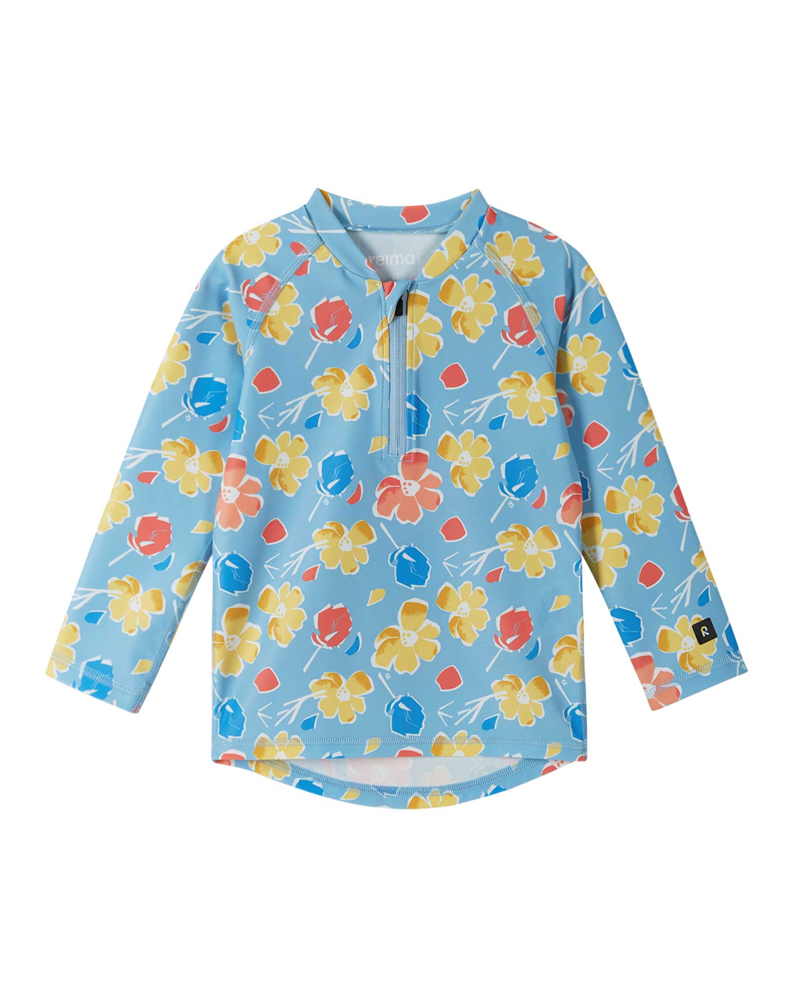UV-Badeshirt TUVALU BLUMEN in frozen blue