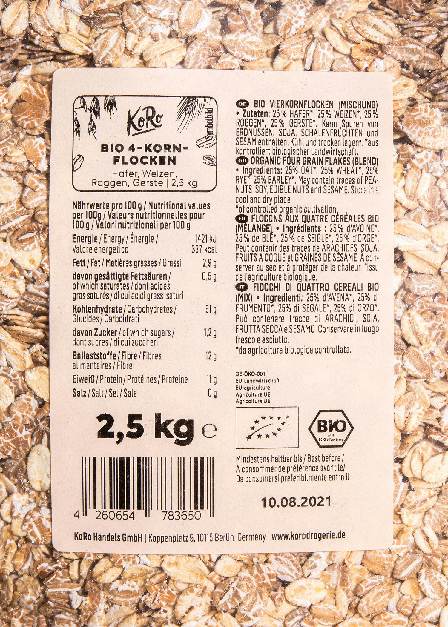 Bio 4-Korn-Flocken 2,5 kg