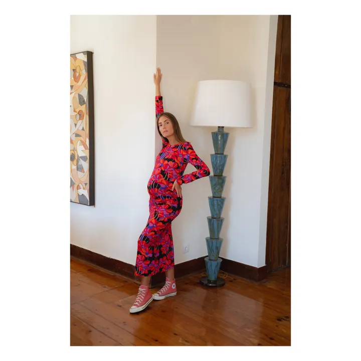 Paloma Collection Robe de Grossesse Thelma Flower | Rouge