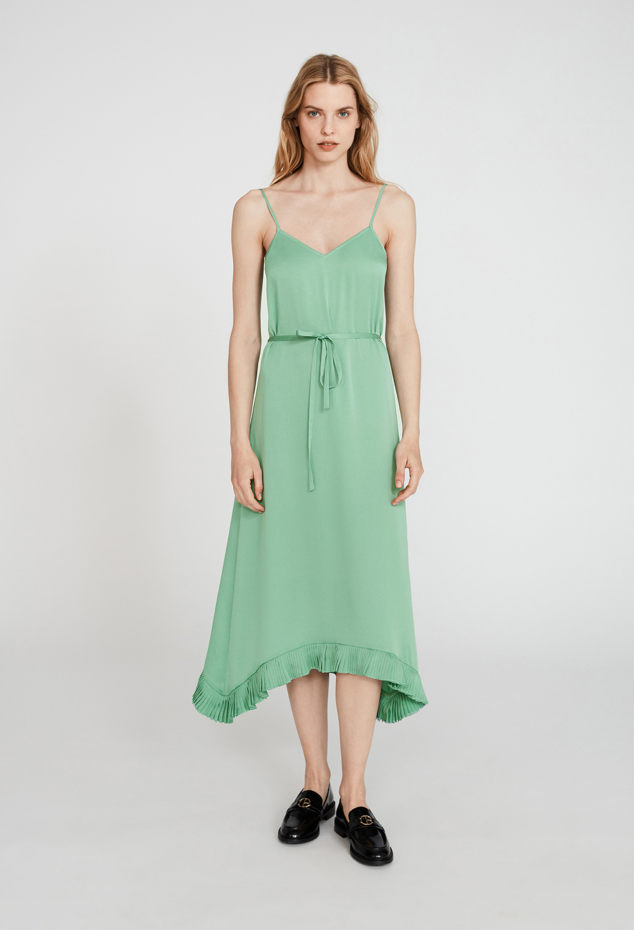 Robe longue &agrave; bretelles