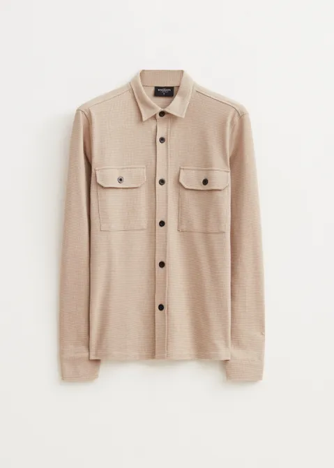 Overshirt met structuur zand (ZND.M)
