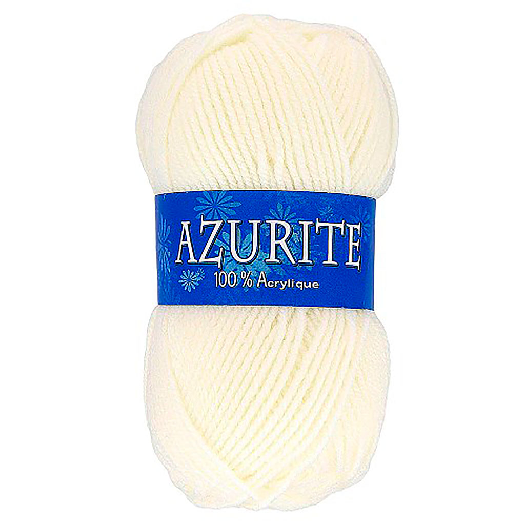 Lot de 10 pelotes de laine AZURITE écrues 50g