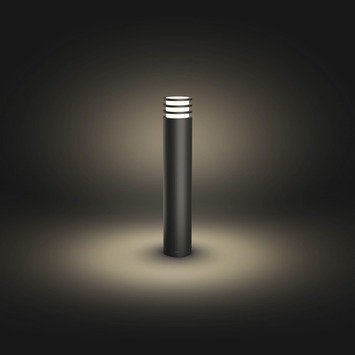 Philips Hue sokkellamp Lucca antraciet - warmwit licht 9W - hoog