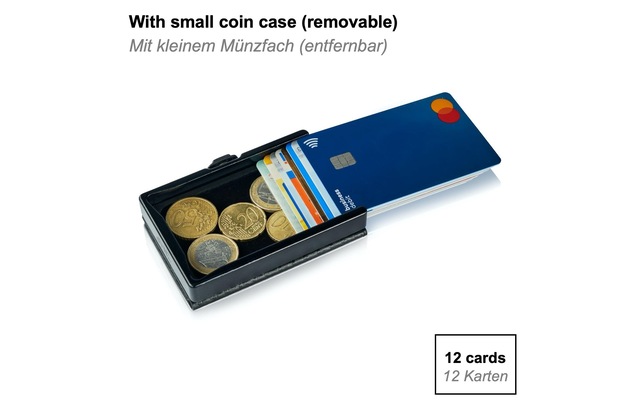 Geldbörse »ZNAP Slim Wallet Kork Black, 12er«