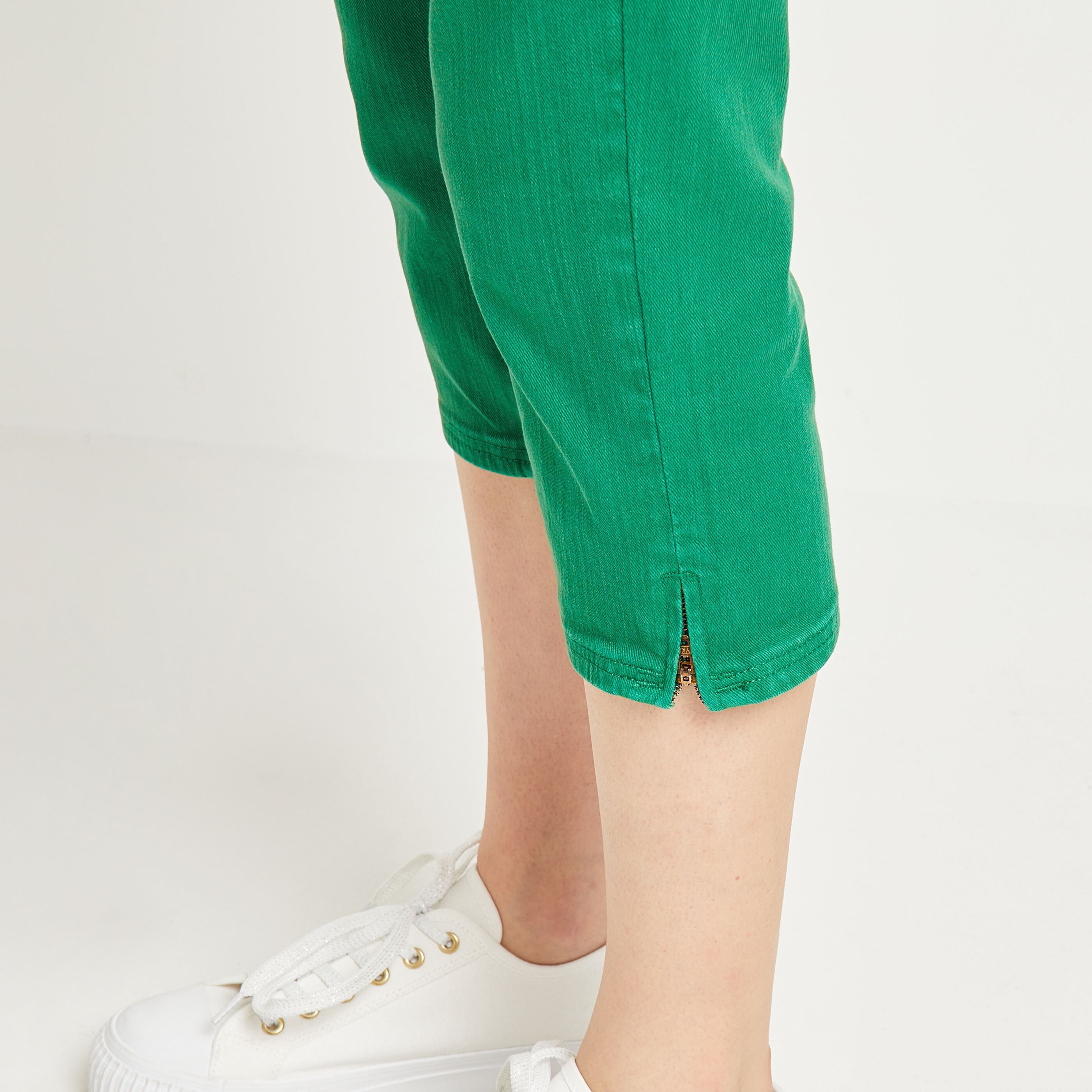 Corsaire jean femme - VERT