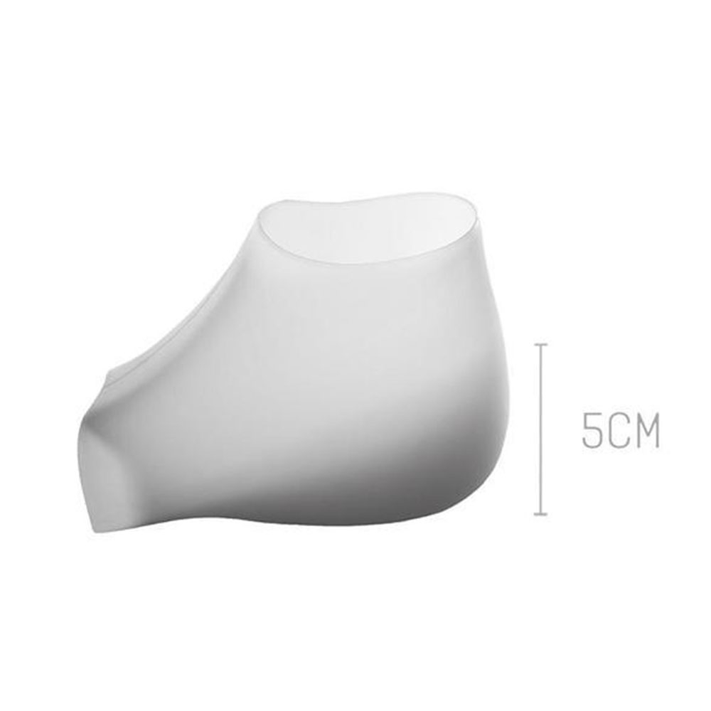(2er Set) Ultraweiche Fussbettsohle Silikon Fersensohle Einlegesohlen (5cm) - Weiss
