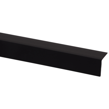 Hoekprofiel kunststof zwart 20x20 mm 260 cm