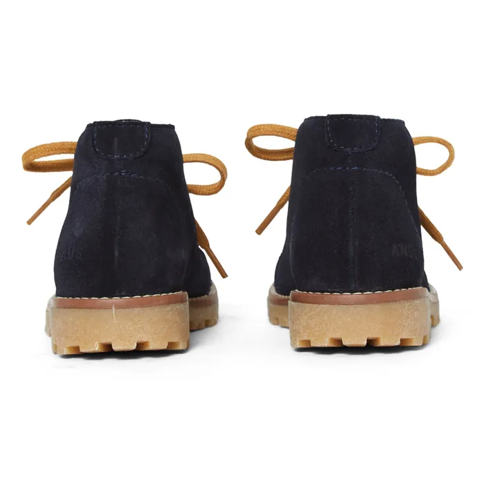 Angulus Bottines Lacets Suede | Bleu marine