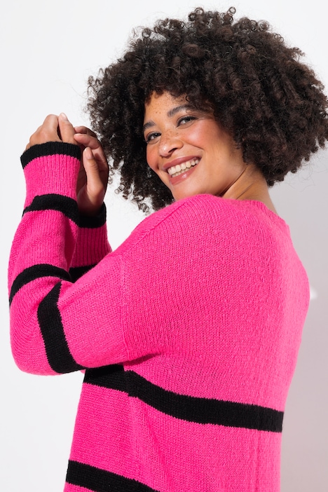 Pullover, oversized, Ringel, Langarm
