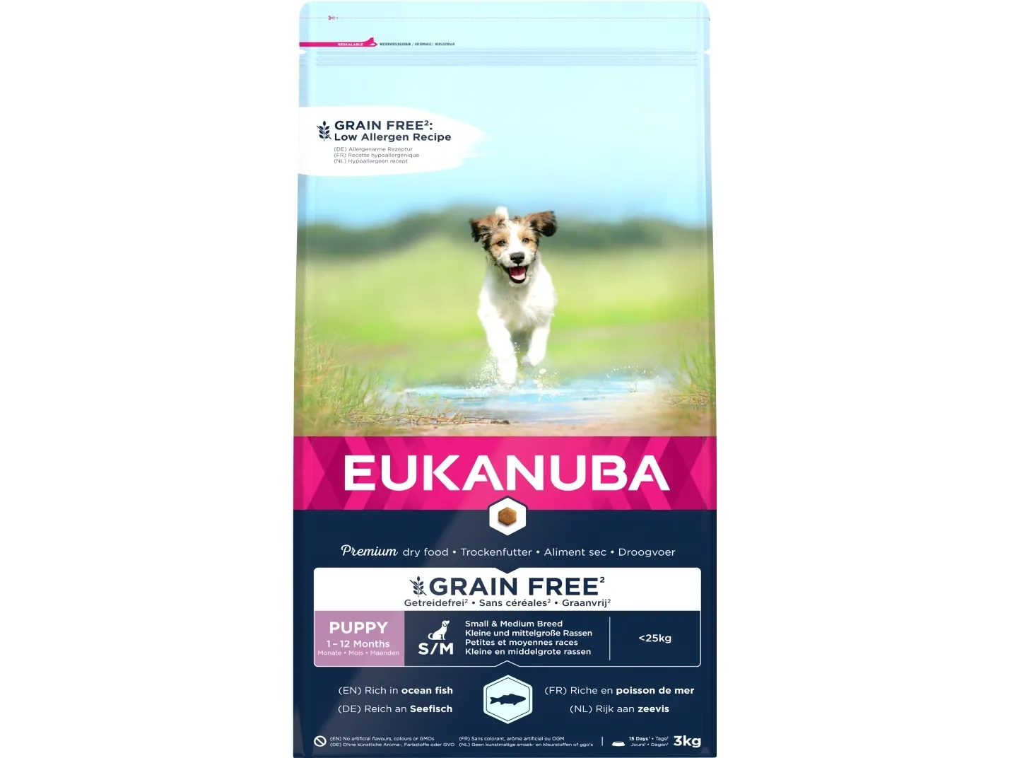 Eukanuba Euk Puppy & Junior Small/Medium Grainfree Ocean Fish 3KG