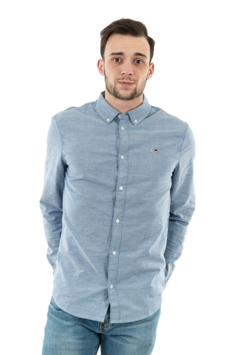 Chemise tommy jeans slim stretch oxf c87 twilight navy