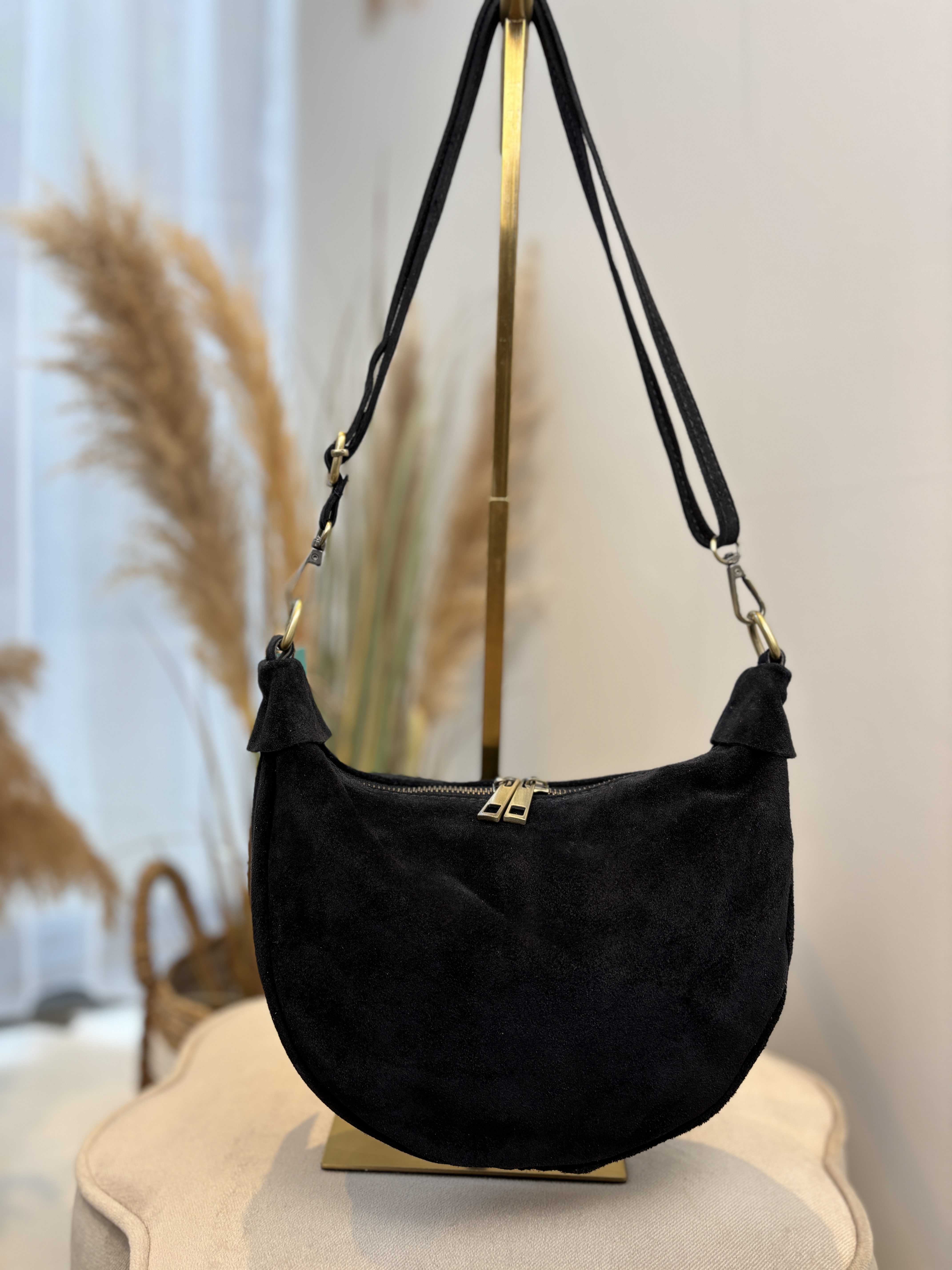 Elsie Bag - Suede Zwart