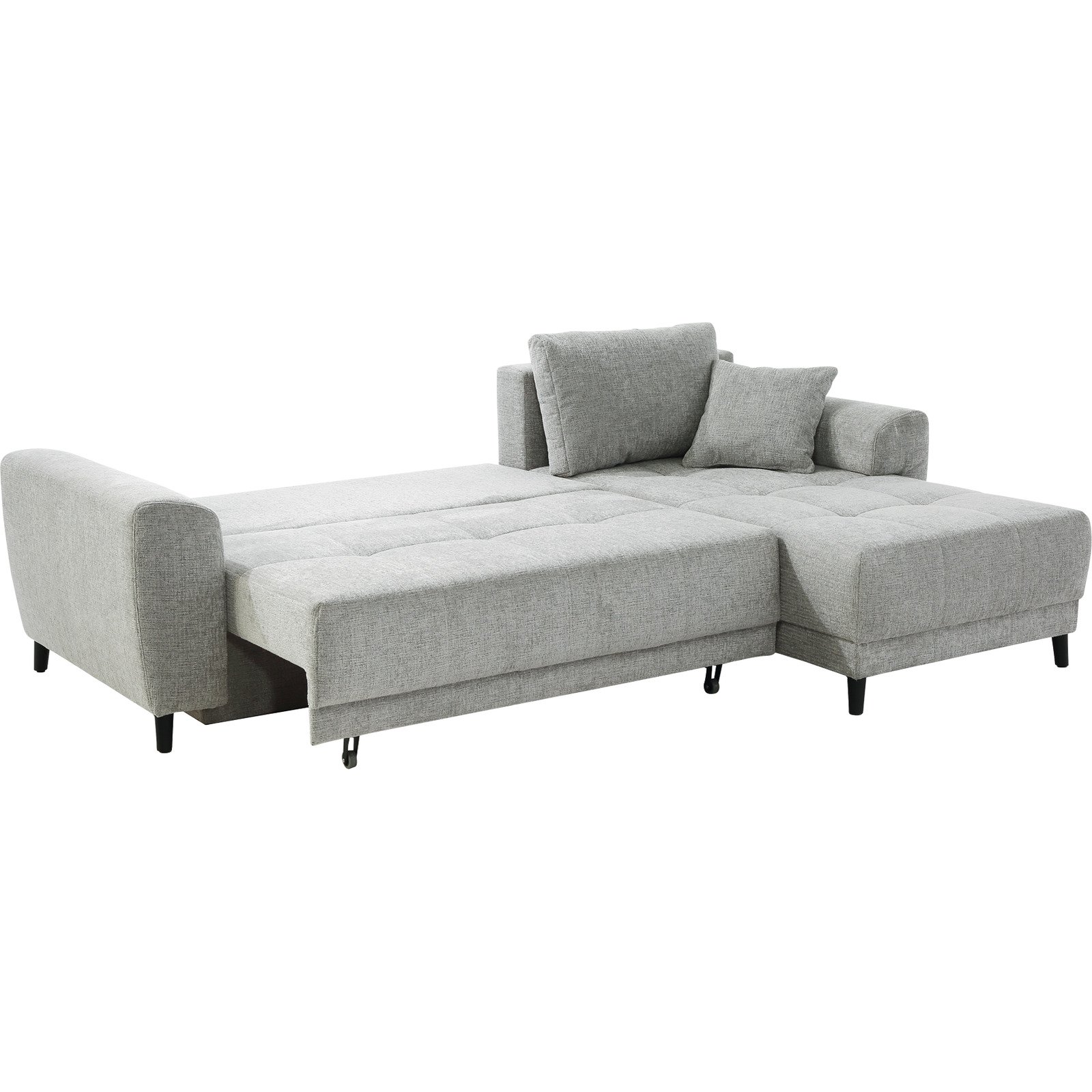 Ecksofa Bea Stoff Chenille grau