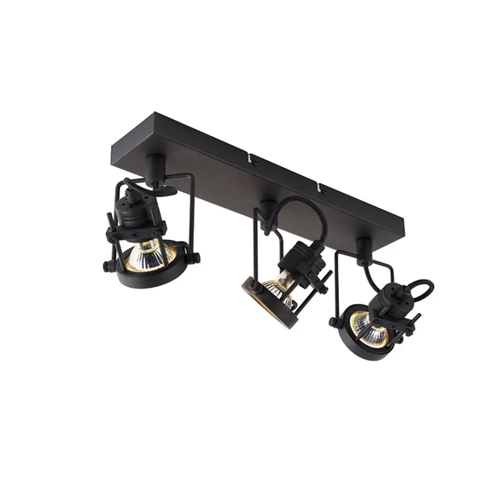 Qazqa opbouwspots suplux zwart gu10