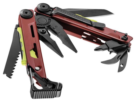 Leatherman outil multifonction Signal en Vedette un 19-morceau de gaine Rouge