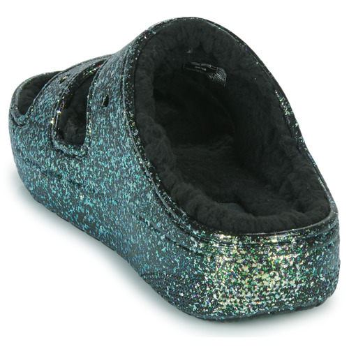Crocs - Classic Cozzzy Glitter Sandal Negro / Glitter