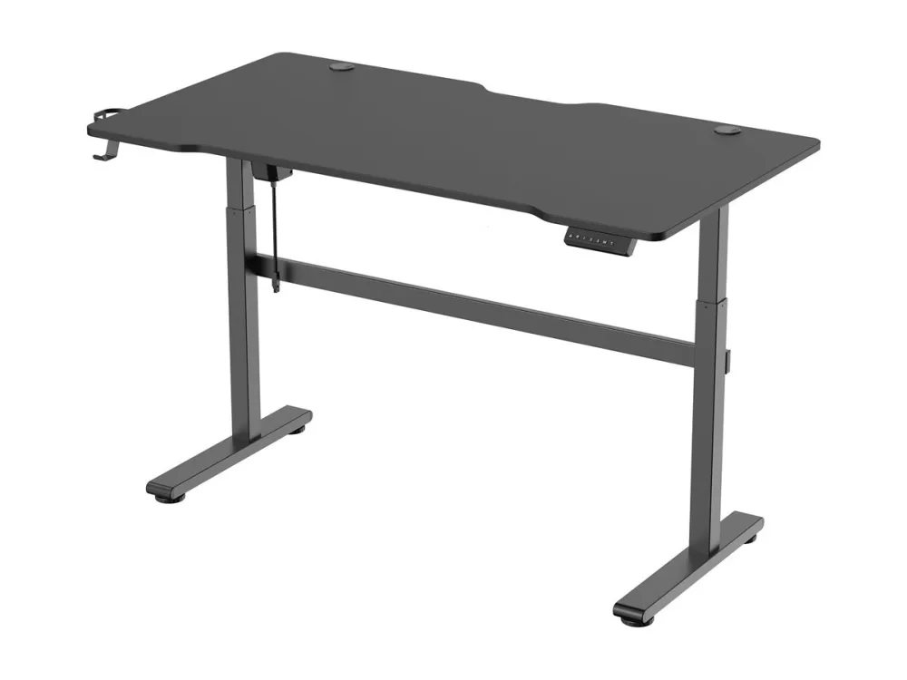 DELTACO Gaming DT410 - Sidde/stå-skrivebord - elektrisk højdejustering - sort