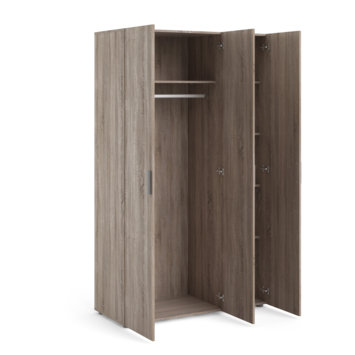 Kledingkast Pisa 3 deurs truffel 200x118x50 cm