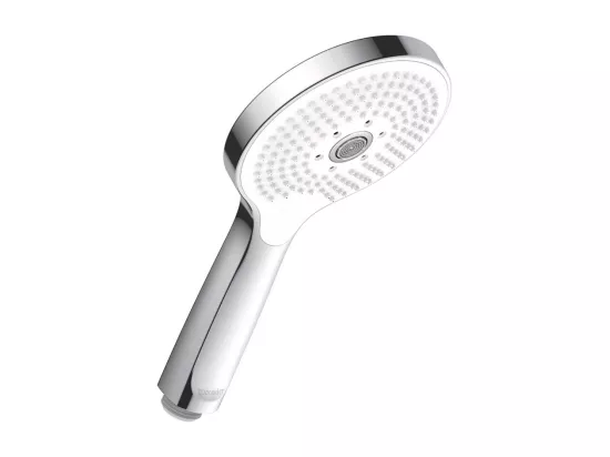 Pommeau de douche DURAVIT Universal 12 cm chromé blanc