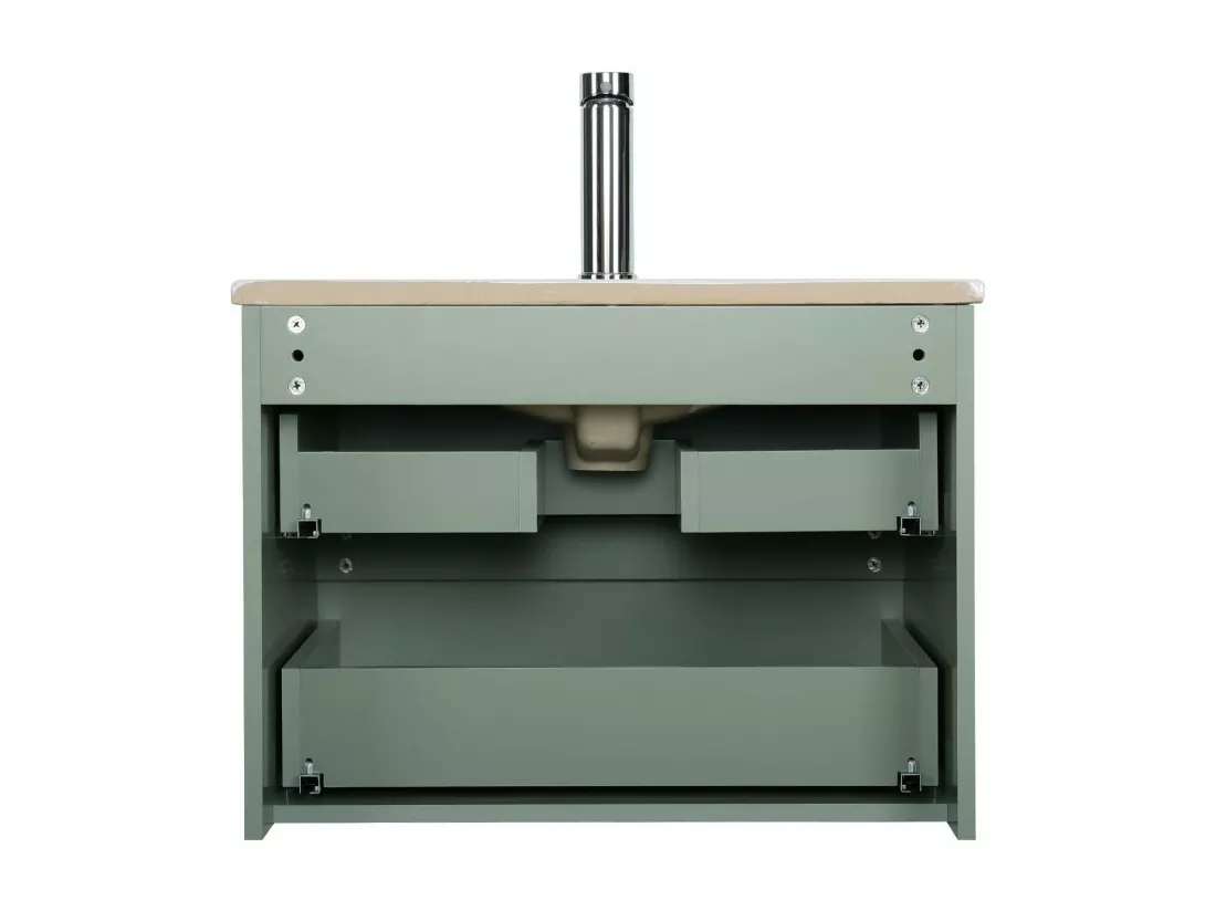 Meuble simple vasque décor chêne 60 cm