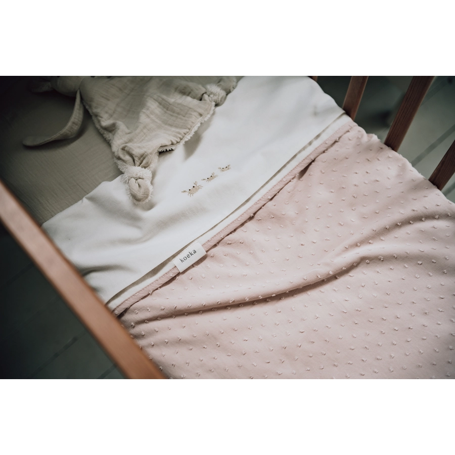 koeka Kinderdecke cotton Fleece Napa rosa
