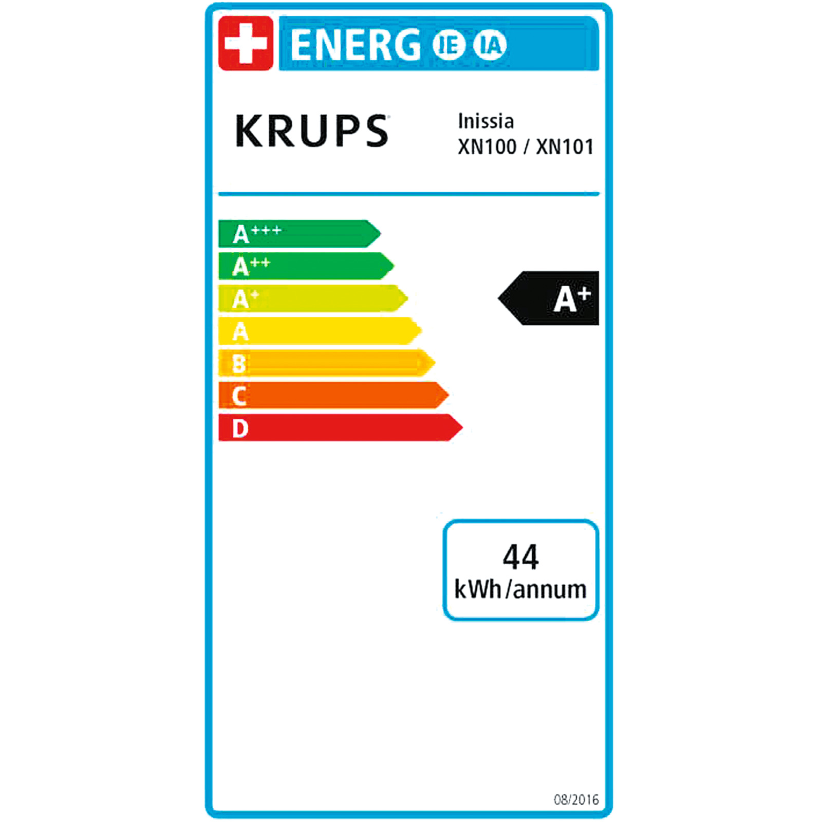 Krups Kaffemaschine Nespresso Inissia rot