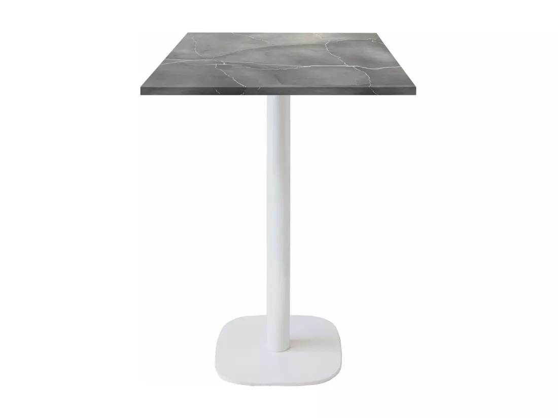 Mange-debout 60 x 60 cm - modèle Round pied blanc lune bleue