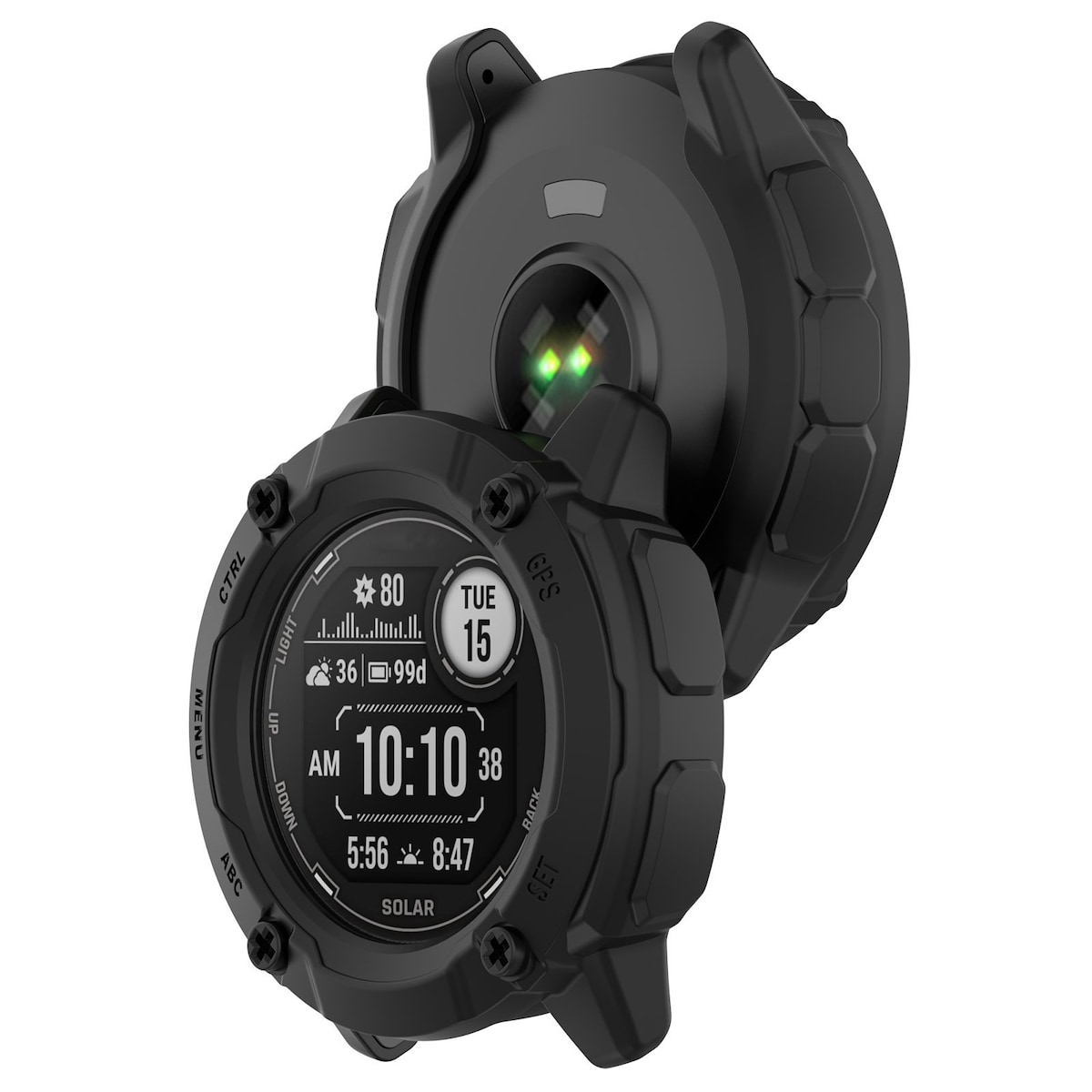 Panserbeskyttelsesdeksel for Garmin Instinct 2X Sort