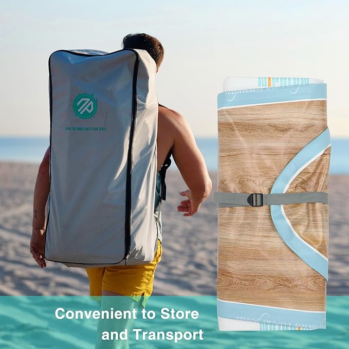 Inflatable Stand Up Paddle Board with SUP Accessories, Anti-Slip EVA Deck, 10’6’’ Inflatable Paddle Boards for Adults & Youth of All Skill Levels